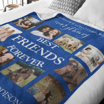 Modern | Best Friends Forever| Photo Collage Fleece Blanket<br><div class="desc">Show your best friend just how much they mean to you with our modern photo collage blanket, a unique gift that conveys a world of sentiment. Personalized with ten of your favorite photos, an affectionate 'BEST FRIENDS FOREVER' message in a central oval, and your names at the bottom, it truly...</div>