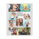 Modern BEST FRIENDS FOREVER Photo Collage Gray