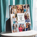 Modern Best Friends Forever Photo Collage Names Plaque<br><div class="desc">The Modern Best Friends Forever Photo Collage Names Plaque is a stylish and personalized way to celebrate your closest friendships. Featuring multiple photo slots, this plaque allows you to showcase your best memories together, with the option to include both of your names for a custom touch. Perfect for birthdays, special...</div>