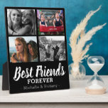 Modern Best Friends Forever Photo Collage Plaque<br><div class="desc">Modern Friendship plaque featuring 4 photos of you and your bestie,  with the title "best friends forever",  and your names.</div>