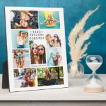 Modern BEST FRIENDS FOREVER Photo Collage White Plaque<br><div class="desc">Create a keepsake photo memory collage of 9 of your favorite pictures of your BFF. PHOTO TIP: For fastest/best results, choose a photo with the subject in the middle and/or pre-crop it to a similar shape as shown BEFORE uploading. COLOR CHANGE: You can change the white background color by clicking...</div>