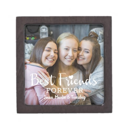 Modern Best Friends Forever Photo Girls Names Gift Box