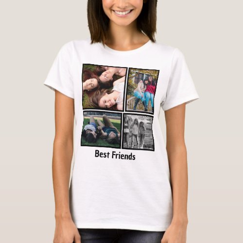 Modern Best Friends Friendship Keepsake Photo T_Shirt