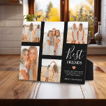 Modern Best Friends Photo Grid Keepsake Gift Plaque<br><div class="desc">Create your own best friend photo plaque using this modern picture grid template. Simply upload your own photographs and customize the text. Featuring the title 'Best Friends',  a friendship quote,  a cute little heart that can be changed to any color and name/s.</div>