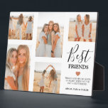 Modern Best Friends Photo Grid Keepsake Gift Plaque<br><div class="desc">Create your own best friend photo plaque using this modern picture grid template. Simply upload your own photographs and customize the text. Featuring the title 'Best Friends',  a friendship quote,  a cute little heart that can be changed to any color and name/s.</div>