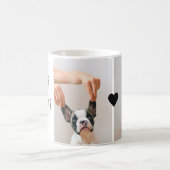 Modern Best Fur Mom Ever | Dog Photo Coffee Mug (Center)