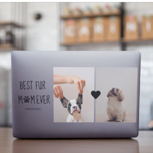 Modern Best Fur Mom Ever Dog Photo HP Laptop Skin