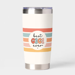 Modern Best Gigi Ever Cute Retro Grandma Insulated Tumbler