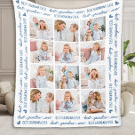 Modern Best GRANDMA Ever Custom 12 Photo Collage Fleece Blanket<br><div class="desc">Introducing the perfect gift for the "Best Grandma Ever" - an elegant and modern fleece blanket featuring a photo collage of up to 12 of her favorite pictures! This stylish and unique gift is perfect for Mother's Day, your grandmas birthday, grandparents day, or just to show her some appreciation for...</div>
