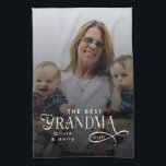 Modern Best Grandma Ever Photo Personalized Kitchen Towel<br><div class="desc">Show grandma some love in the kitchen with the Modern Best Grandma Ever Photo Personalized Kitchen Towel. Featuring your favorite photo and a modern “Best Grandma Ever” message, this towel combines practicality, style, and heartfelt sentiment. Perfect for birthdays, Mother’s Day, holidays, or just because, it’s a gift grandma will use...</div>