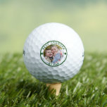 Modern BEST GRANDPA BY PAR Photo Golf Balls<br><div class="desc">Create unique photo golf balls with the editable funny golf saying BEST GRANDPA BY PAR (or your title) in your choice of text, dot and circle frame colors in EDIT (shown in green) for a special golf-enthusiast grandfather. Makes a fun and meaningful gift for grandpa for his birthday, Grandparents Day,...</div>