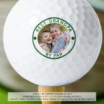 Modern BEST GRANDPA BY PAR Photo Golf Balls<br><div class="desc">Create unique photo golf balls with the editable funny golf saying BEST GRANDPA BY PAR (or your title) in your choice of text, dot and circle frame colors in EDIT (shown in green) for a special golf-enthusiast grandfather. Makes a fun and meaningful gift for grandpa for his birthday, Grandparents Day,...</div>