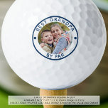 Modern BEST GRANDPA BY PAR Photo Golf Balls<br><div class="desc">Create unique photo golf balls with the editable funny golf saying BEST GRANDPA BY PAR (or your title) in your choice of text, dot and circle frame colors in EDIT (shown in blue) for a special golf-enthusiast grandfather. Makes a fun and meaningful gift for grandpa for his birthday, Grandparents Day,...</div>