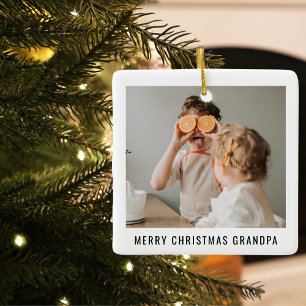 Modern Best Grandpa Ever Beauty Christmas Gift Ceramic Ornament