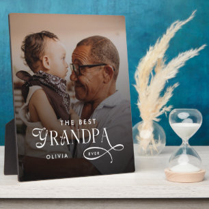 Modern Best GrandPa Ever Photo Personalized Plaque