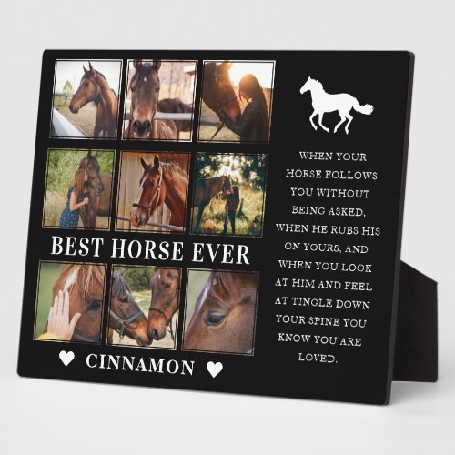 Modern Best Horse Ever Photo Collage  Quote Plaque