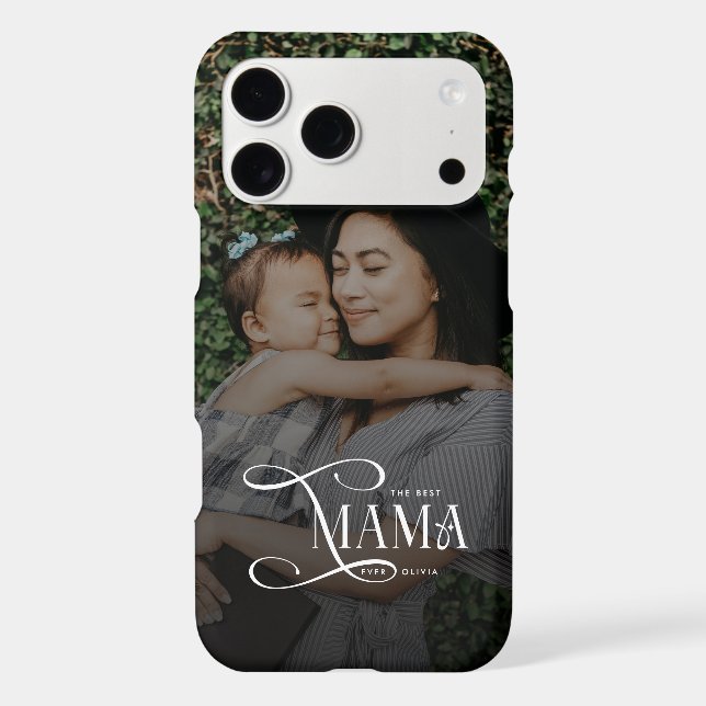 Modern Best Mama Ever Photo Mothers Day Gifts iPhone Case (Back)