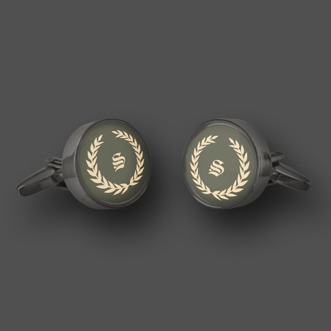 Modern Best Man Dark Green Groomsmen Wedding Cufflinks (Modern Best Man Dark Green Groomsmen Wedding Cufflinks
)