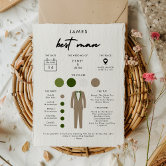 Minimalist Groomsmen Info Card