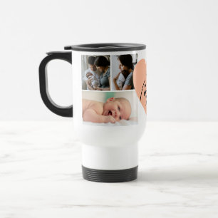 Modern Best Mom Ever 4 Photo Travel Mug