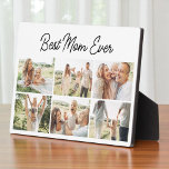 Modern Best Mom Ever Custom 6 Photo Collage Plaque<br><div class="desc">Design a sleek and stylish photo plaque for Mom featuring the message Best Mom Ever and six of your favorite photos. This modern layout is perfect for Mothers Day, birthdays, or any time you want to share love and gratitude. Customize with personal photos and optional text to create a one...</div>