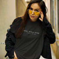 Modern Best Mom Ever Custom Name Black