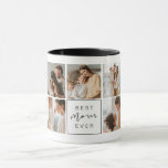 Modern Best Mom Ever Custom Photo Coffee Mug<br><div class="desc">This ceramic mug features 9 customizable photos and modern minimalist font with the phrase, "best mom ever". Easily replace the photos on this personalizable mug and change the font or wording if need be. This coffee mug is the perfect gift for Mother's day, a birthday, or Christmas for your favorite...</div>