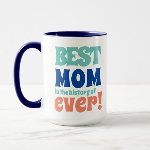 Modern Best Mom Ever Kids Name Mothers Day Gift Mug
