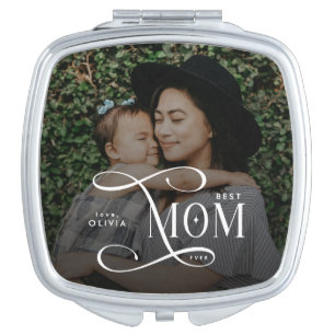 Modern Best Mom Ever Photo Mothers Day Gifts Compact Mirror