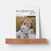 Modern Best Mom Ever Photo  Mothers Day Gifts
