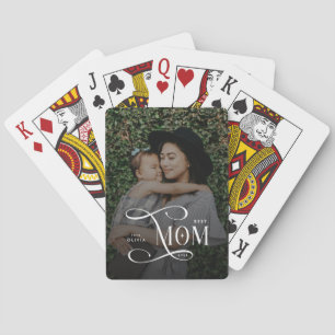  Modern Best Mom Ever  Photo Mothers Day Gifts Poker Cards