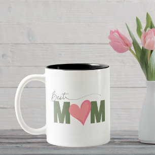 Modern Best Mom Mother's Day Two-Tone Coffee Mug