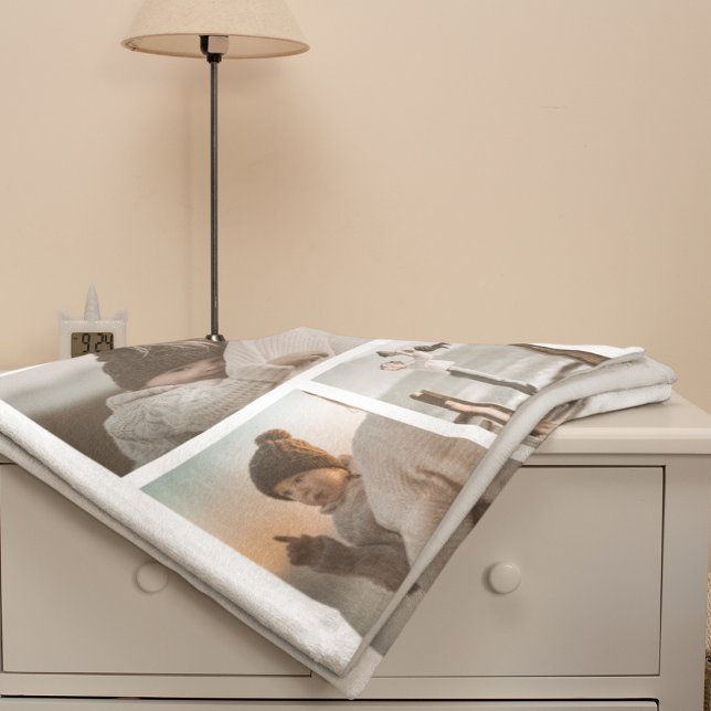 Modern Best Mommy Ever | Photo Collage Sherpa Blanket (Creator Uploaded)