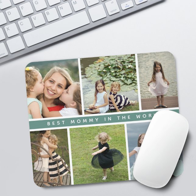 Modern Best Mommy Photo Collage Mouse Pad (Modern Best Mommy Photo Collage Mouse Pad)