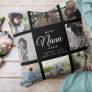 Modern Best Nana Ever Elegant Photo Collage Throw Pillow