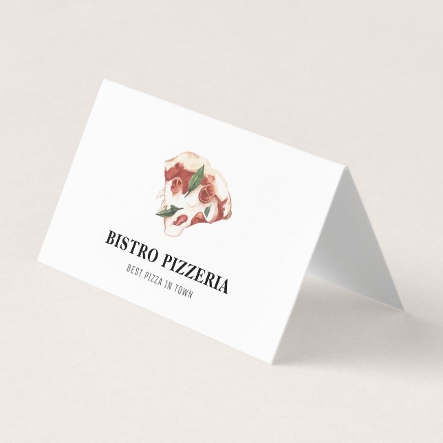 Modern Best Pizza In Town Professional  Business Card (Front)