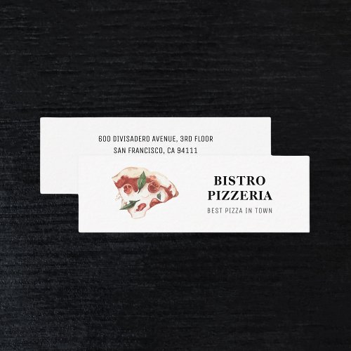 Modern Best Pizza In Town Professional  Mini Business Card