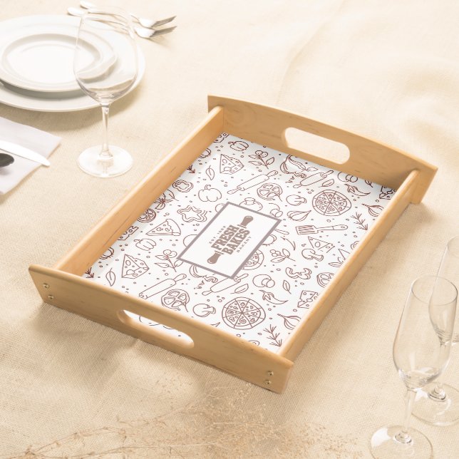 Modern Best Pizza In Town Professional  Serving Tray (Front)