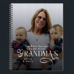 Modern Best Recipes Grandma Photo Grandkids Gifts Notebook<br><div class="desc">Celebrate the love, legacy, and cherished family recipes with the Modern Best Recipes Grandma Photo Grandkids Gifts Notebook. Designed for grandmothers who fill the home with warmth, food, and unforgettable memories, this personalized notebook features your photo on the cover along with a stylish, modern Best Recipes design — making it...</div>