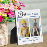 Modern Best Uncle Ever 2 Photo Collage Plaque<br><div class="desc">A simple and memorable gift for the new uncle personalized with his favorite photos with niece or nephew.</div>