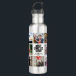 Modern BEST UNCLE EVER Photo Collage Cool Stainless Steel Water Bottle<br><div class="desc">Modern,  personalized Instagram photo collage water bottle for the BEST UNCLE EVER. Perfect gift for  an awesome holiday / birthday surprise. He'll love carrying his favorite people around wherever he goes!</div>
