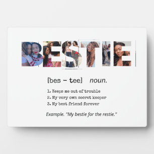 Modern Bestie BFF Best Friends Photo Collage Cute  Plaque