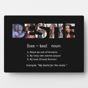 Modern Bestie BFF Best Friends Photo Collage Cute Plaque