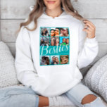 Modern Bestie Green & White 9 Photo Collage Hoodie<br><div class="desc">Celebrate your friendship with this vibrant 9-square photo template on a green background, showcasing bold "Bestie" text in a chic handwritten style. Personalize it with names and unique photos to create a meaningful keepsake that honors your bond. Perfect for best friends, birthdays, Galentine's Day, or any occasion, this design blends...</div>