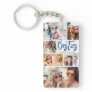 Modern Besties Photo Collage Script Your Colors Keychain