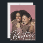 Modern Besties Photo Gift Thank You Card<br><div class="desc">This product is a special item designed to celebrate and honor the bond of friendship. This product is often exchanged between friends as a token of appreciation and to strengthen their connection. it also serves as a reminder of the importance of friendship and allows friends to express their love, support,...</div>
