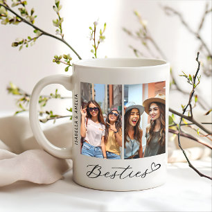 Modern Besties Two Photos Script BBF  Coffee Mug