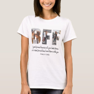 Modern BFF Photo Collage Friendship Besties Chic T-Shirt