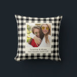 Modern BFF Photo Plaid Friendship Best Friend Throw Pillow<br><div class="desc">Celebrate your friendship with this chic throw pillow featuring your favorite photo within an ivory vichy plaid vintage typewriter lettering design. Personalize with your names and custom message and make it a perfect gift for Galentine's Day,  a birthday or anniversary of when you first met.</div>