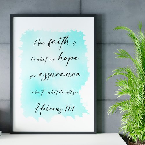 Modern Bible Verse Hebrews Wall Art poster